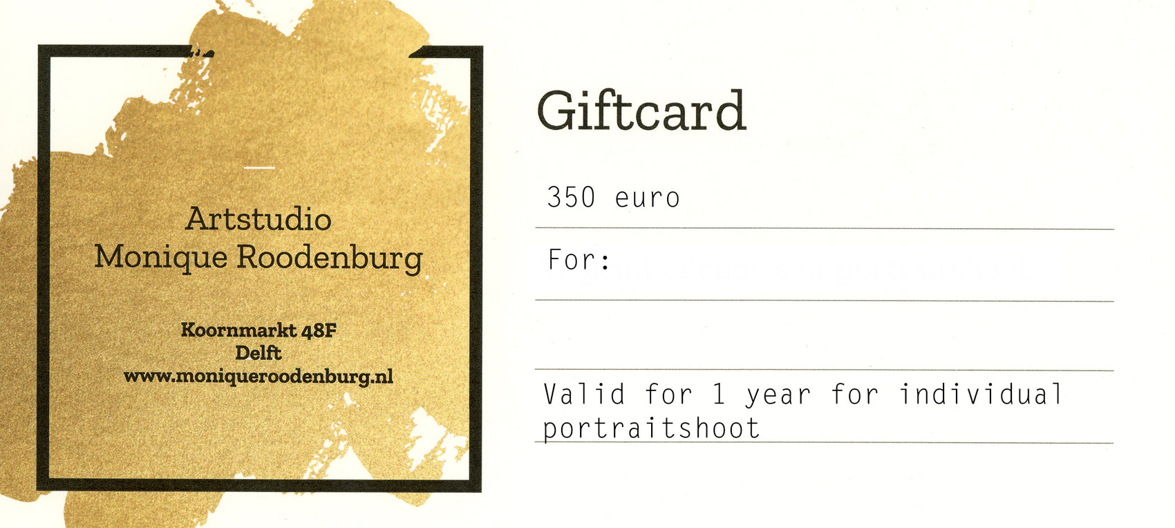 Digital Gift Card - Individual Portrait Shoot